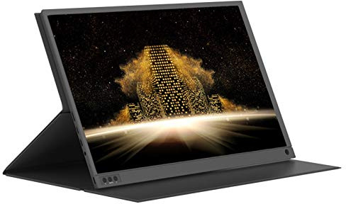 Portable Monitor - 15.6'' HD Laptop Display IPS 1080P Ultra-Slim Type-C HDMI Second Screen Dual Speakers Ideal for Laptops Pcs Phones Switch