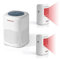 Dog Barking Alarm Motion Detector Outdoor Pir Human Body Motion Sensor Alarm Electronic Deterrent Motion Activated Home Security (2 Detectors+ 1 Receiver)