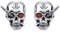 YueYuan Totenkopf Ohrstecker Herren Damen 925 Sterling Silber Weihnachts Ohrringe Schädel Ohrstecker Halloween Ohrringe Schmuck Geschenk