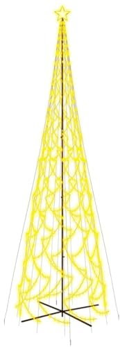vidaXL Albero di Natale a Cono Bianco Caldo 3000 LED 230x800 cm