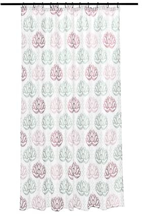 Kleine Wolke Duschvorhang Textil Lotus in Multicolor mit 180x200 cm