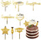 ALEGRE Abschluss Tortendeko Gold Graduation Cake Topper,8 Stück Grade Cap Kuchendeko Acryl,Graduation Congratulation Kuchen Deko,You Did It Tortenaufleger für Abschlussfeier,2024 Graduation Party