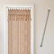Cozyor Makramee Türvorhang + Klemmstange 70-120 cm ohne Bohren Boho Vorhang Fenstervorhang 132x200cm Raumtrenner, Wandbehang & Deko braun, Hochzeit, Balkon Handmade