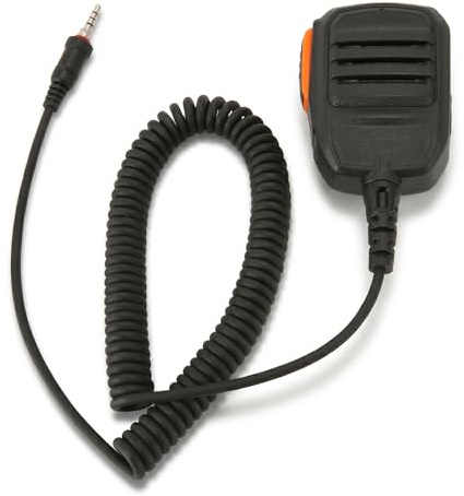 Lautsprechermikrofon für Walkie Talkie, 3,5 mm Kopfhöreranschluss, Zwei-Wege-Funkmikrofone mit Spiralkabel, für IC M33 IC M35 M33 M25