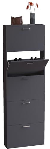 VCM Holz Regal Kipper Schuhregal Schuhschrank Schuhkipper 5 Sulos XL