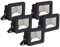 Lot de 5 projecteurs LED 10W 850 LM 4000K IP65 connexion en direct