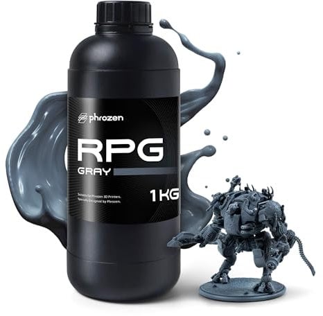 Phrozen RPG Resin | 3D Drucker Resin für SLA/DLP/LCD 3D Printer | 405nm Standard Photopolymer Druck Harz | Hohe Flexibilität und Detailgenauigkeit | ideal für RPG-Modelle - Grau (1kg)