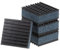 Kozelo 4 Pièces Patins Anti-Vibrations en Mousse EVA et Caoutchouc - [2 x 2 x 7/8] Patins en Caoutchouc d'Isolation, Antidérapants, pour Système HVAC et Lave-Linge, Noir et Bleu