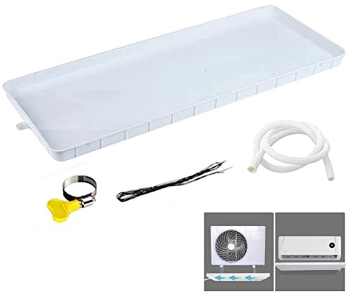 Bandeja de goteo de aire acondicionado, colector de agua de polipropileno, ideal para sistemas de bomba de calor de CA dividida en interiores y exteriores, almohadilla de bandeja de agua para unidad