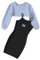 Girls 2Pcs Outfits Sleeveless Bodycon Cami Dress and Long Sleeve Tops Crop Set