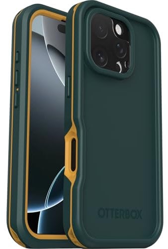 OtterBox Frē Series MagSafe Case for iPhone 16 Pro, Waterproof (IP68), Shockproof, Dirtproof, Protective Case with built in Screen Protector, x5 Tested to Military Standard, Green