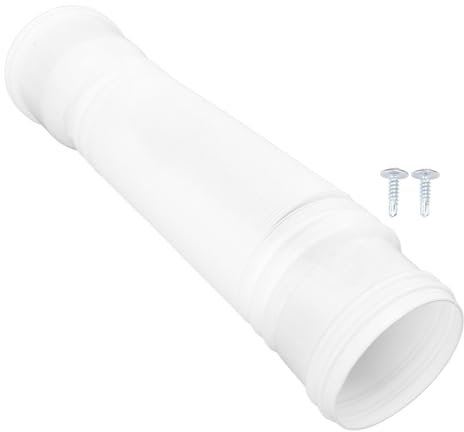 Srliya Regenrinnen-Fallrohrverlängerung, Flexible, Ausziehbare PE-Ablaufverlängerung für Villa Im Freien, Rund (Weiß)