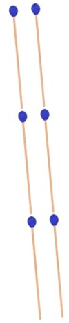 OFFSCH 3 Paare Xylophon-Schläger percussion instrumente bläulich drumstick Marimbaschlägel Sinfonie-Schlagzeugschlägel Stöcke für Musikinstrumente Schlägel für Schlagtrommeln Ahorn Blue