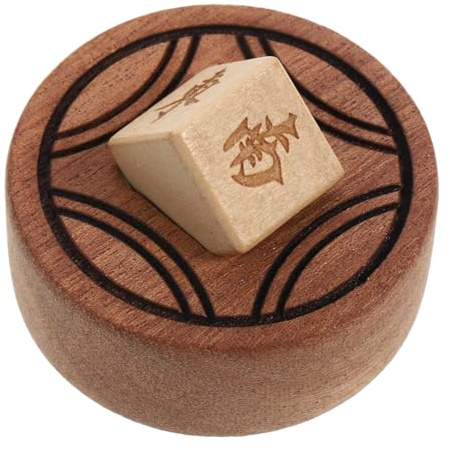 KOMBIUDA Mahjong Würfel 1.97X1.97X0.83 Zoll Leichter Holz Brettspielwürfel Für Zuhause Partyabend Gesellschaftsspiele Mahjong-Zubehör