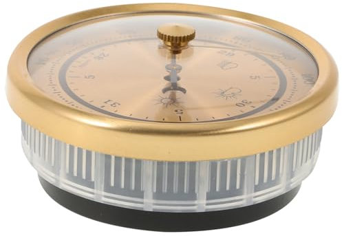 Toddmomy Heimbarometer Wetterstation mit Außensensor Barometer Temperatur und Luftdruckanzeige Großes Display Metall für Zuhause