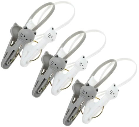 Alipis 6pcs Windproof Office Folder Clips Rope for Hanging Towel Holders Suitable for Balcony Courtyard Outdoor Activities
