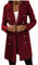 TTFDJG Übergangsjacke Damen Elegant Mantel Frühjahr Sportlich Wollmantel Langer Trenchcoat Fleecejacke Lang Warm Women Winter Coat Strickjacke Mit Reissverschluss Dicke Jacke Rot S