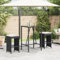 Lauuoeriau Furniture Item Home Garden Barhocker mit Kissen, 2 Stück, schwarz, Poly-Rattan-Möbel