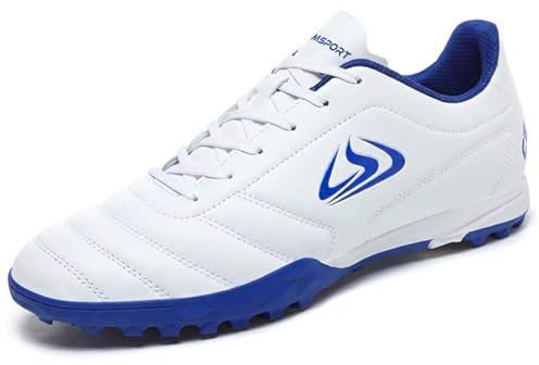 Botas de Fútbol para Niños Ligeras y Resistentes – Zapatillas de Fútbol Sala Infantiles con Tacos Bajos para Entrenamiento en Césped Artificial - Azul 38 EU