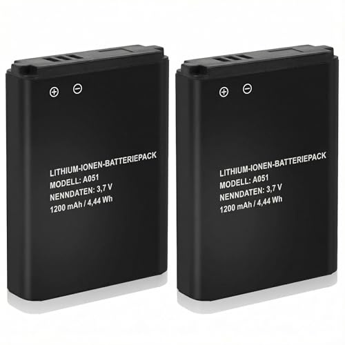 Akku für AVM Fritz!Fon C6 Telekom A051 Li-Ion Akku Kompatibel mit Fon C6 (1200mAh，2Stück)