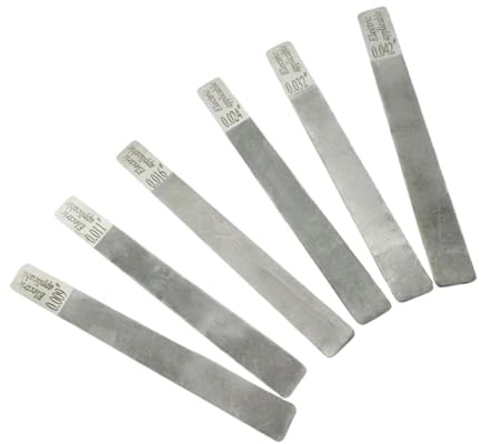 Zxpjkyu Lima de Cejuela para Guitarra Acústica Y Eléctrica, 6 Piezas, Juego de Ranuradoras de Cejuela Calibradas, Construcción de Acero Inoxidable, Mang, Eléctrico 09 a 42