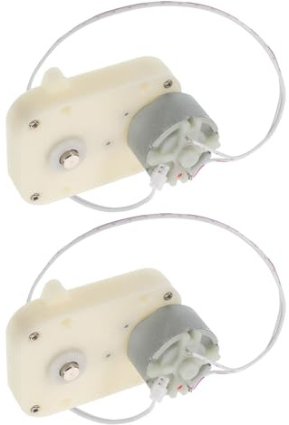Veemoon Uhrenbeweger Ersatzmotor 2stücke mit Integriertem Getriebe, Beige | ABS und Ccd Bauteile, Ruhiger Lauf mit Präziser Drehung, Einstellfunktion für Tempo und Richtung