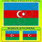 AZERBAIJAN Aserbaidschanische Flagge 100mm Auto & Motorrad Aufkleber, Vinyl Sticker x1+2 BONUS