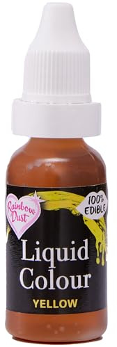 Rainbow Dust Liquid Colour - Liquid Air Brush Colour and Food Colouring (Yellow, 16ml)