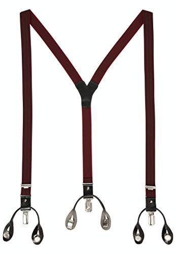 LLOYD Hosenträger Herrenhosenträger Bordeaux 7152, Farbe:Rot, Länge Hosenträger:120 cm