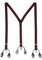 LLOYD Hosenträger Herrenhosenträger Bordeaux 7152, Farbe:Rot, Länge Hosenträger:120 cm