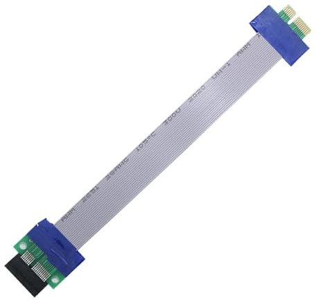 DollaTek PCI-Express PCI-E 1X Riser Card Flex Extender Extension Cable for PC
