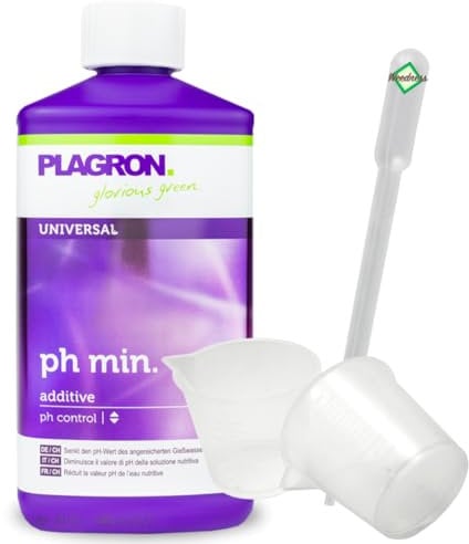 Weedness Plagron pH- Minus 1 Liter Flüssig - ph-senker Dünger Pflanzen Grow Anbau Indoor Down Granulat Tomaten Rasen Orchideen