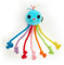 Pet London Rainbow Octopus Puppy Teething Rope Chewing Toy 12 - Soft Plush Puppy with Squeaker Inside - 7 Dangling Multicolour Rope Legs - Great Tug Training Teething Toy With Flossing Action