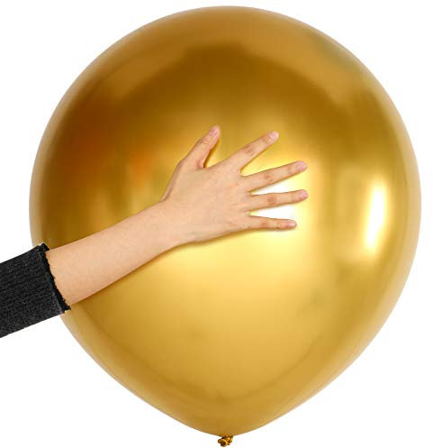 10 Stücke 18 Zoll Gold Glänzende Luftballons Metallisch Latex Luftballons für Geburtstag Hochzeit Party Dekoration