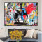 Toile de peinture Abstrait Superman et Batman aquarelle Graffiti Street Art peinture sur toile Art mural pour bande dessinée super-héros décoration de la maison 60x90cm