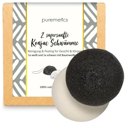 Puremetics Konjac Schwämme, supersanft, 1x2Stk.