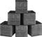 SONGMICS Storage Boxes, Set of 6 Non-Woven Fabric Boxes with Handles, 33 x 33 x 33 cm, Fit Cube Storage Unit, for Shelves, Foldable, Clothes Organisers, Heathered Black RFB033B01