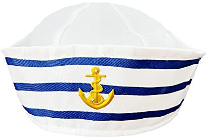 CCHAMP Dress up Matrosenhut Erwachsene für Männer Frauen Matrosen Kostüm Zubehör Matrosen Kapitän Cosplay Kappe Matrosen Outfit für Party Navy Captain Marines Admiral Cap für Halloween
