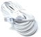DRUT 15m BT to BT 4 Wire 431A Male to Male Plug Telephone Flat Cable Lead 0.5ft White