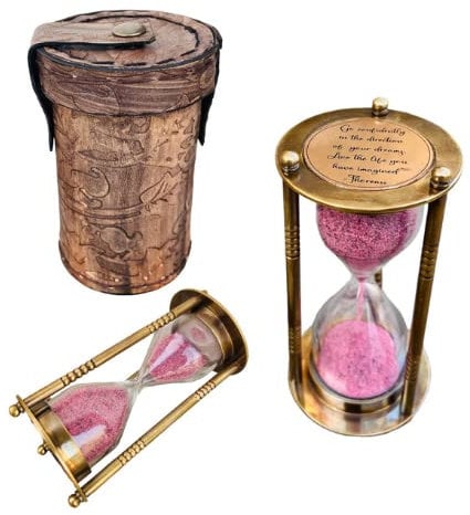 Antike Vintage Messing Sanduhr Sanduhr Kleine Messing Sanduhr Vintage Messing Sanduhr Sanduhr für Zuhause und Büro Dekor Mini Sanduhr Sanduhr Sanduhr Go selbstbewusst Gravur