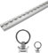 LABT Aluminium Airlineschienen Set mit Fittingen. 1x 0,5m Schienen 2X Zurrösen Eckige Airlineschiene zur Ladungssicherung für Anhänger, LKW, Wohnmobile - eloxierte Zurrschiene (Set 1)