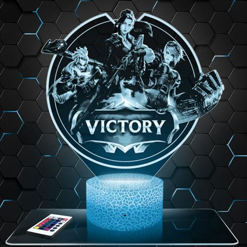 Dekorative LED Nachttischlampe LOL Arcane Victory Caitlyn, Geschenk für Teenager, Zubehör LOL Arcane Victory Caitlyn Gaming Gamer Videospielejugendzimmer Junge Büro deko Geschenk Weihnachten TOP