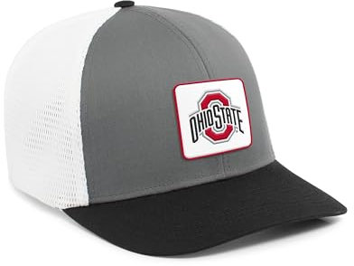 Pacific Headwear Unisex-Erwachsene Ohio State Fusion Trucker Cap, Graphit/Weiß/Schwarz, Large