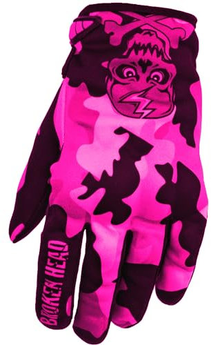 Broken Head MX-Handschuhe Rebelution Pink - Motorrad-Handschuhe Für Motocross, Enduro, Mountainbike - Camouflage Pink (XS)