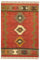 CASAVANI Wendbarer Kelim-Teppich, 7,6 x 12,7 cm, rot, mehrfarbig, Wolle und Jute, handgewebt, für drinnen und draußen, Flachgewebematte, stark frequentierte Fläche, Seehaus, Schlafzimmer, Esszimmer