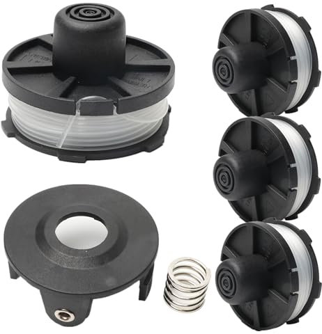 Lebenswuerze Fadenspulen für Makita Trimmer Rasentrimmer 195858-1 (4 PCS, Länge: 8m, Ø1,60mm mit Spulenabdeckung)