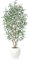 Kazeila 240cm Large Artificial Ficus Tree with White Planter,UV Resistant Rated Fake Plants,Faux Plastic Tree for Home Decor, Indoor Outdoor Decoration(1 Pack)