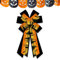 Habbiful Große Halloween-Schleife für Kranz, Orange / Schwarz, Spukhaus-Schleife, Süßes oder Saures, Ornament, Schleife für Haustür, Halloween, Weihnachten, Party, Zuhause, Wand, Baumspitze,