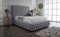 Living Comfort Bedz – Ambassador Chesterfield Bed - Plush Velvet Headboard & Footboard - Gas Lift Storage & Solid Black Board Base Option (Grey, Small Double - No Storage With Black Board Base)