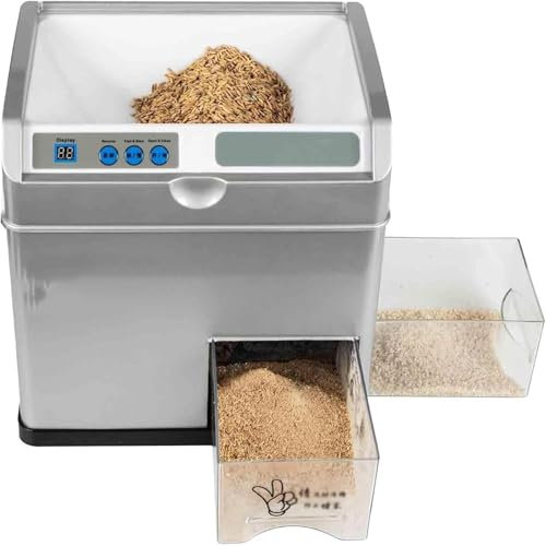 Commercial Rice Mill,Automatic Rice Bran Separator,500W Rice Milling Machine,30KG/H Adjustable Rice Milling Accuracy,for Light Brown Rice,Germ Rice,Lightly Milled Rice